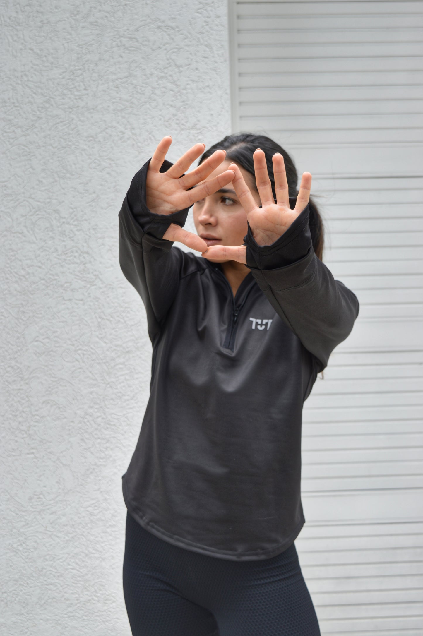 Chaqueta Dry Fit Negra/Blanca/Verde