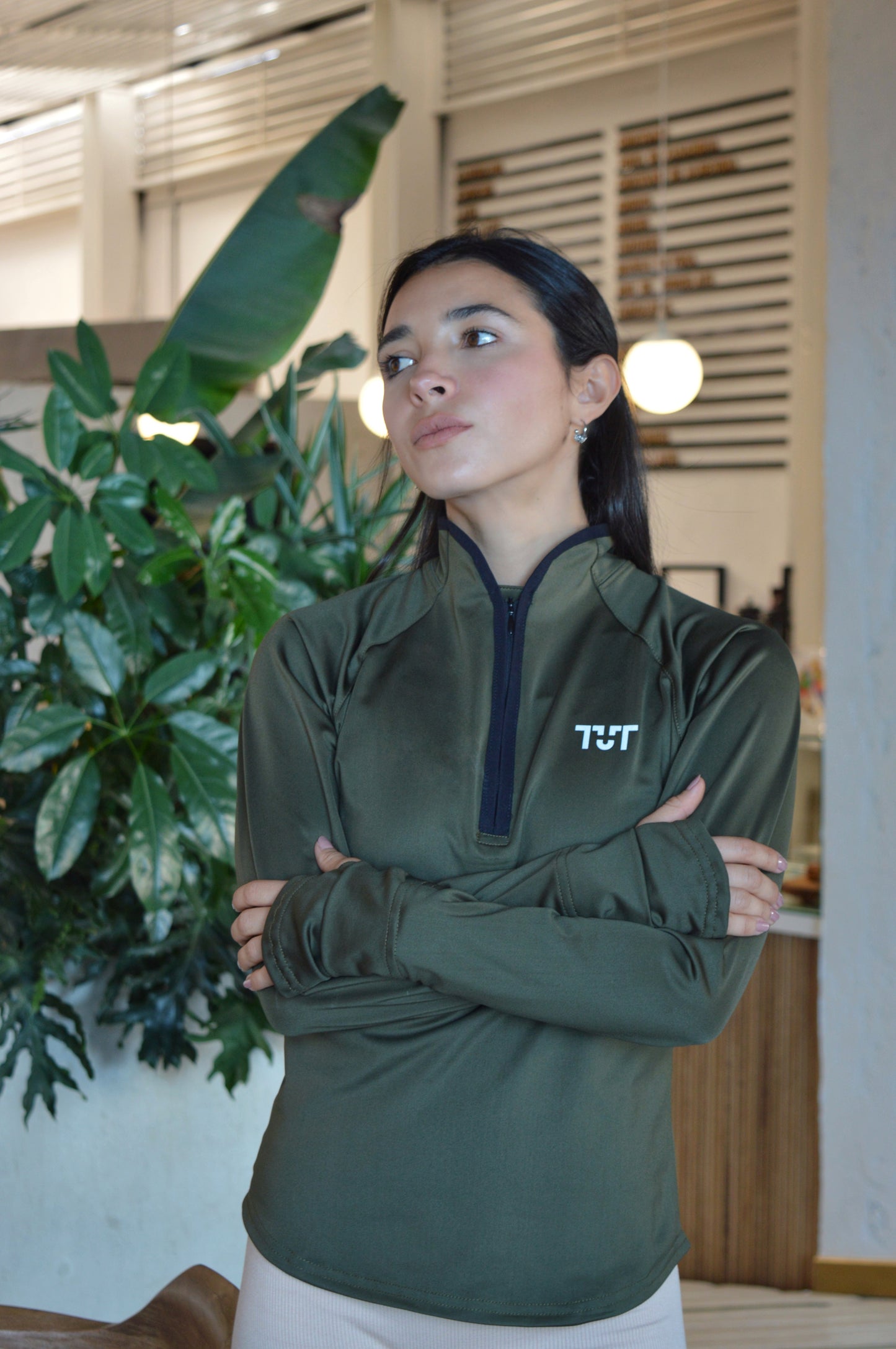 Chaqueta Dry Fit Negra/Blanca/Verde