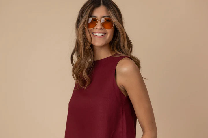 Noa Top Burgundy