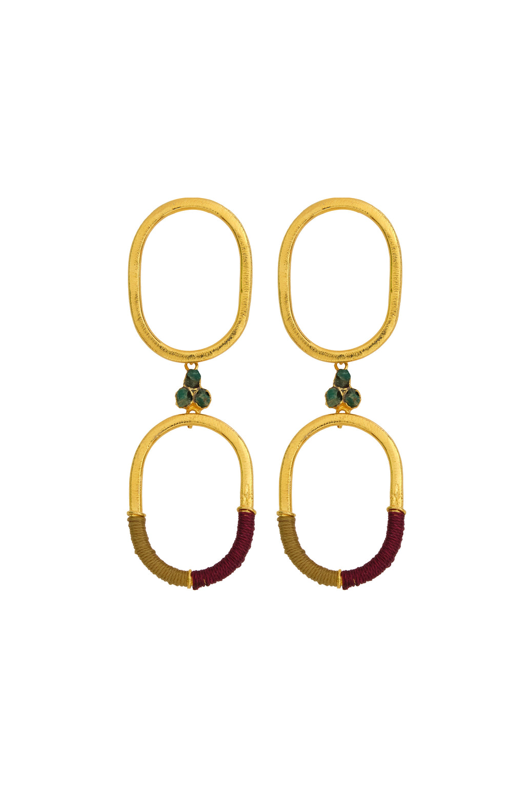 Aretes Ovalos Tejidos Murralla