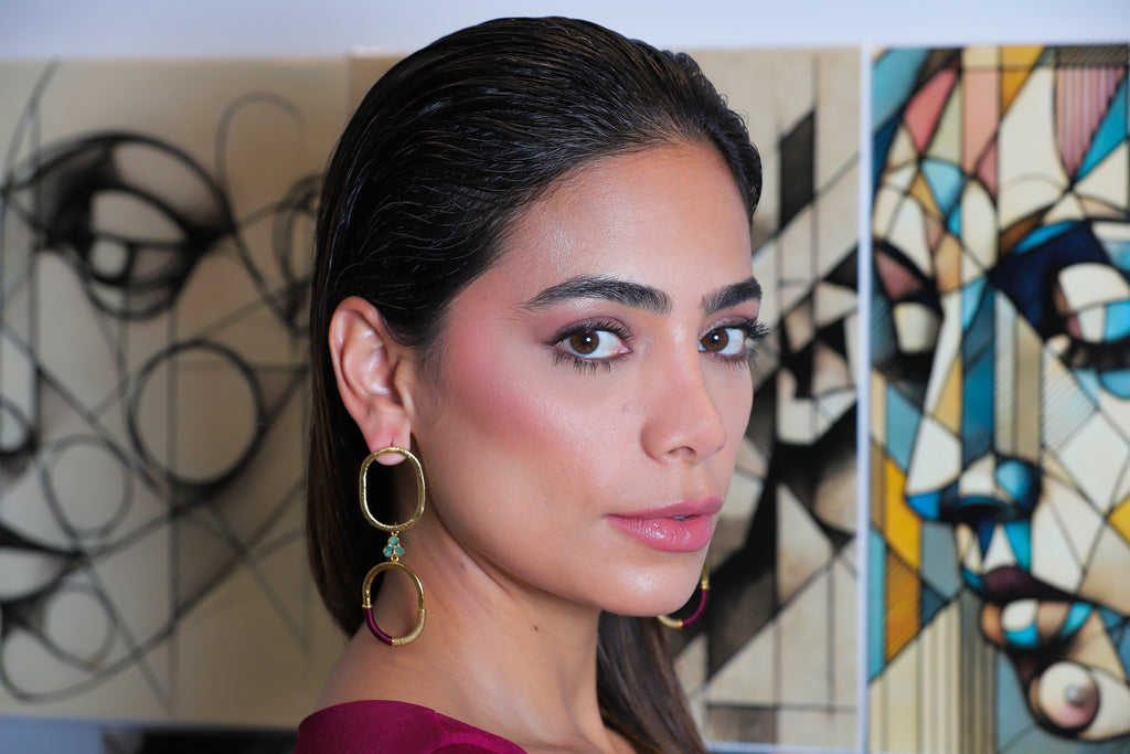 Aretes Ovalos Tejidos Murralla