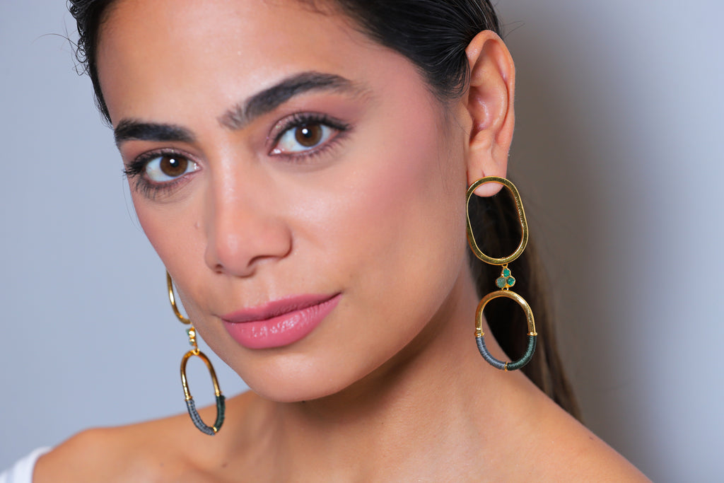 Aretes Ovalos Tejidos Murralla