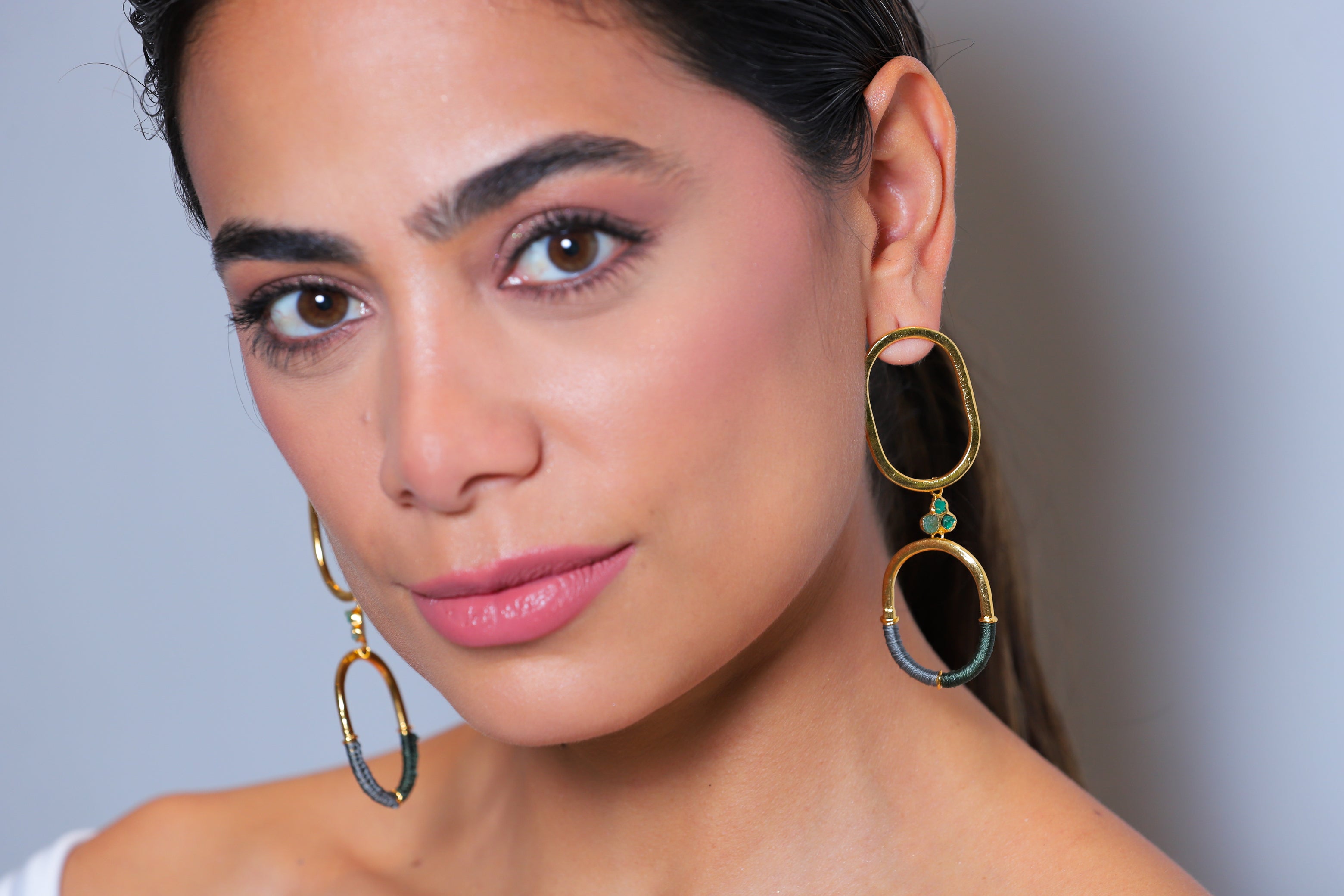 Aretes Ovalos Tejidos Murralla