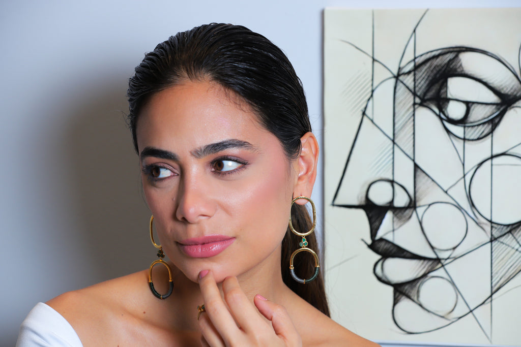 Aretes Ovalos Tejidos Murralla