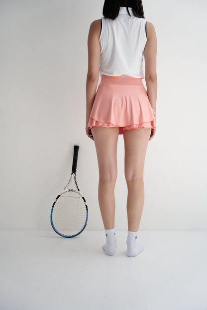Crossed Court Skirt Baby blue/Blanca/Palo de rosa