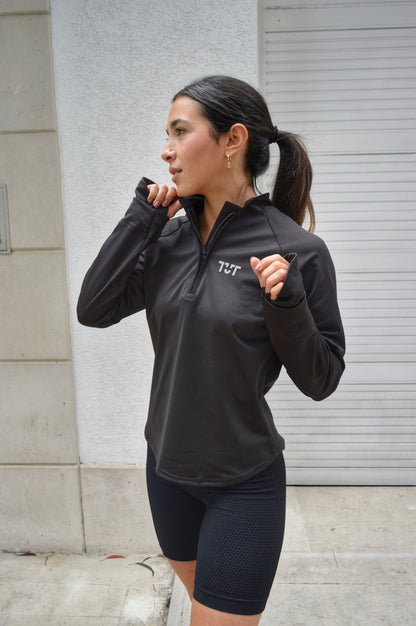 Chaqueta Dry Fit Negra/Blanca/Verde