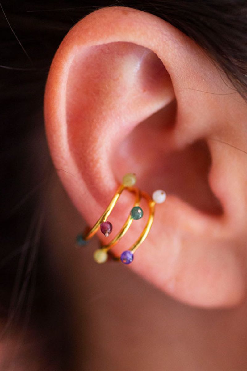 Earcuff Triple Piedra