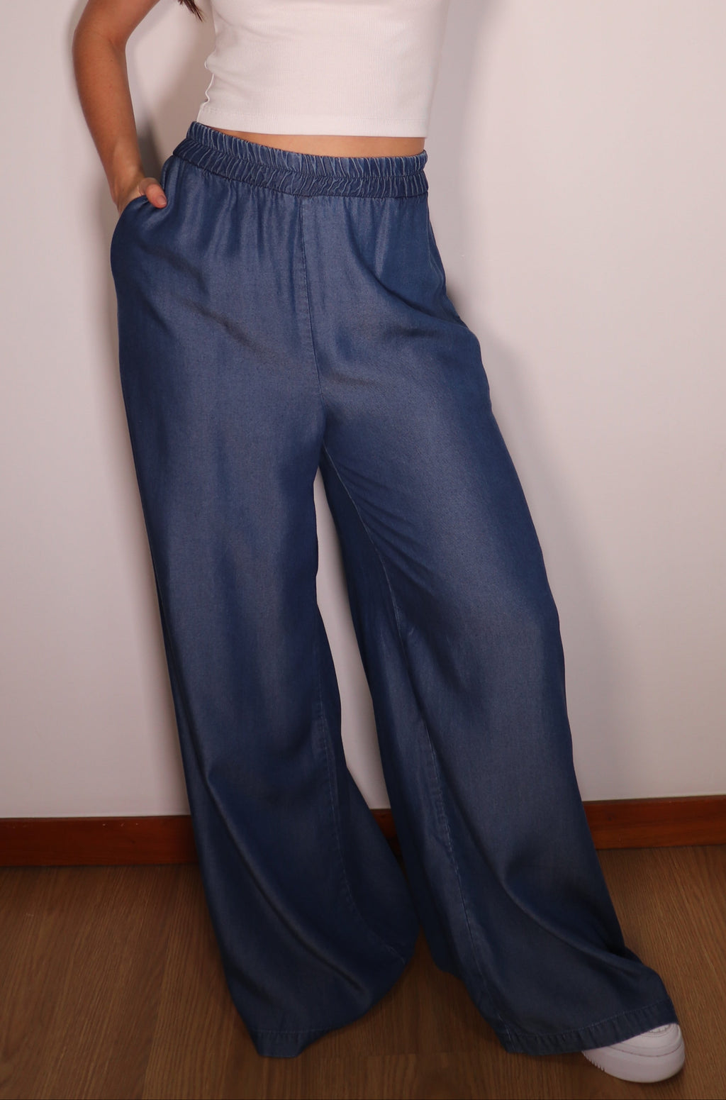 Pantalon Anna Azul Holgado