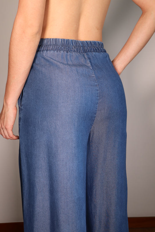 Pantalon Anna Azul Holgado
