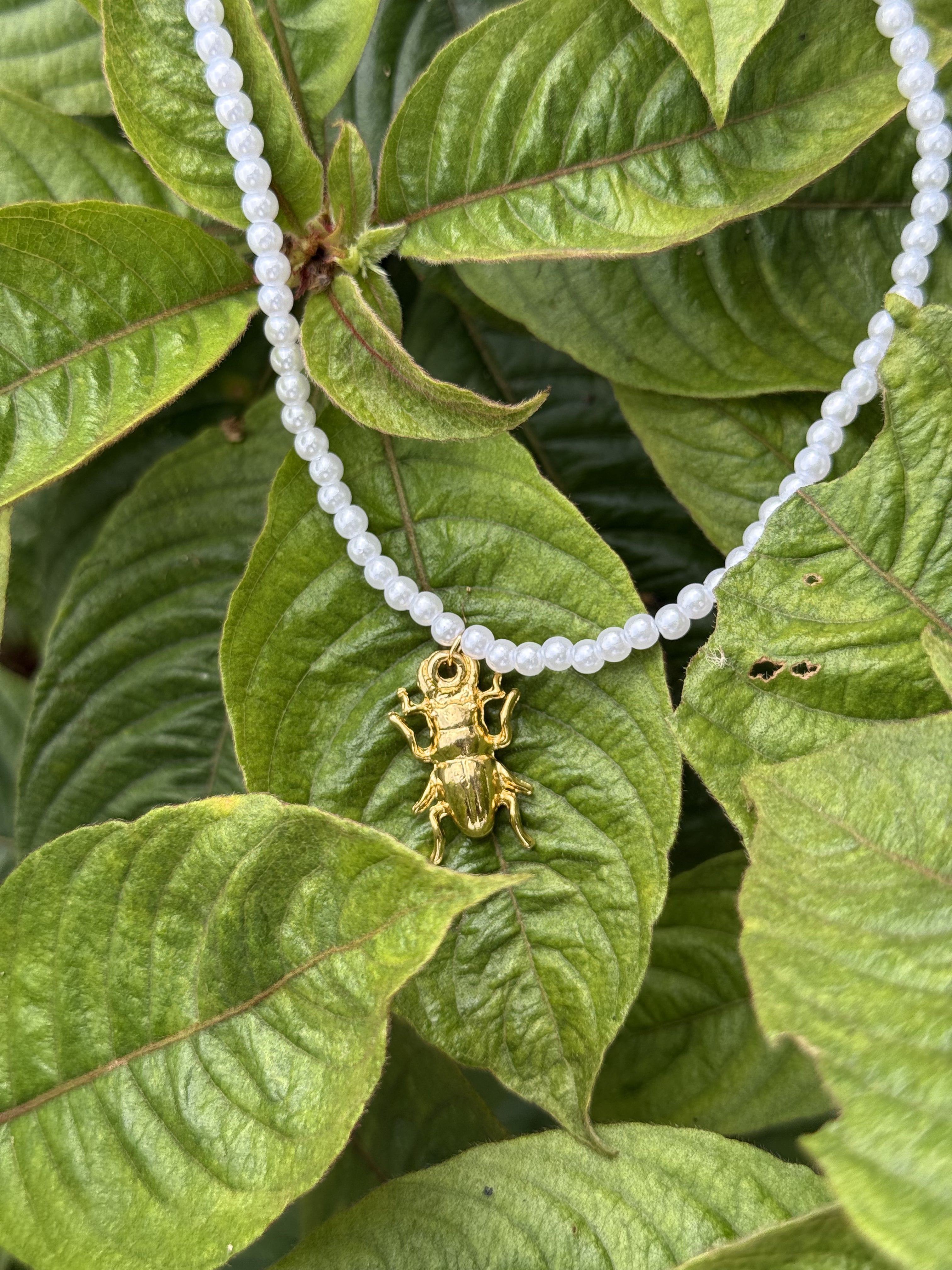 Cadena Perla Sagrada - Escarabajo