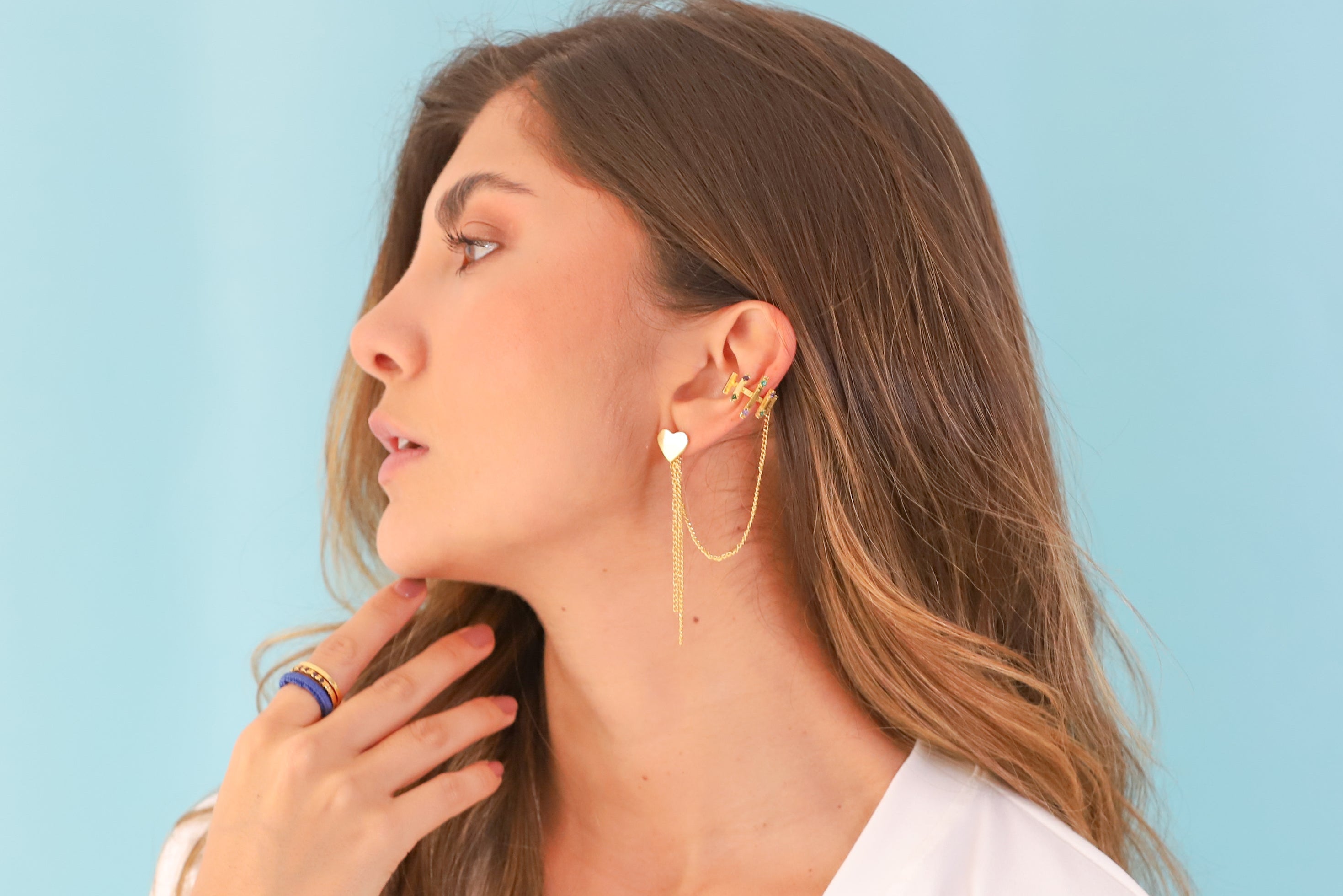 Aretes con Earcuff Palacio