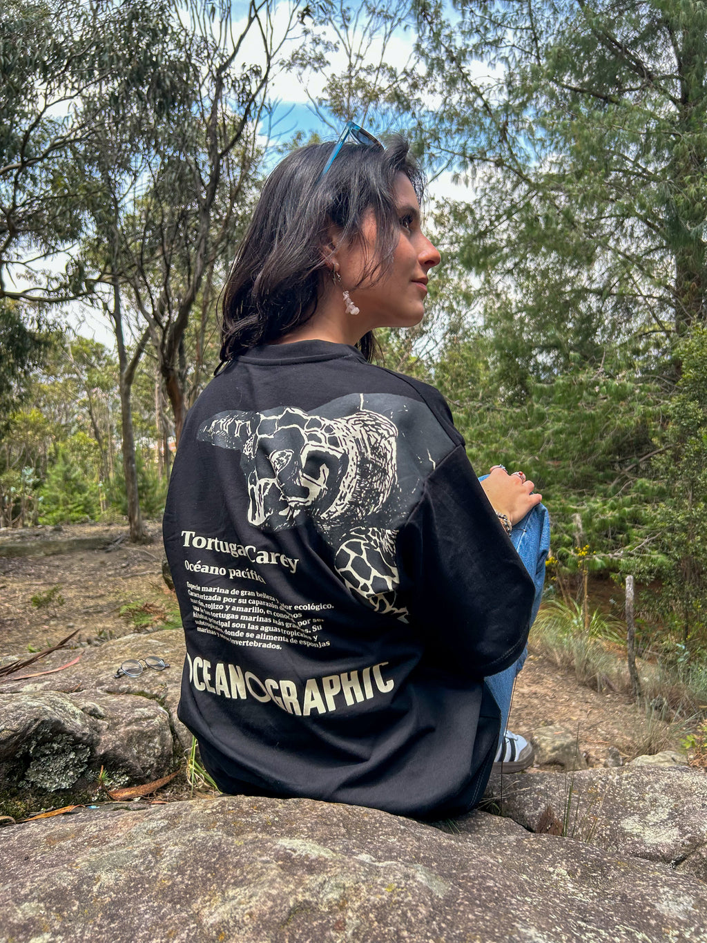 TShirt Orígen Carey Negro / Rosada