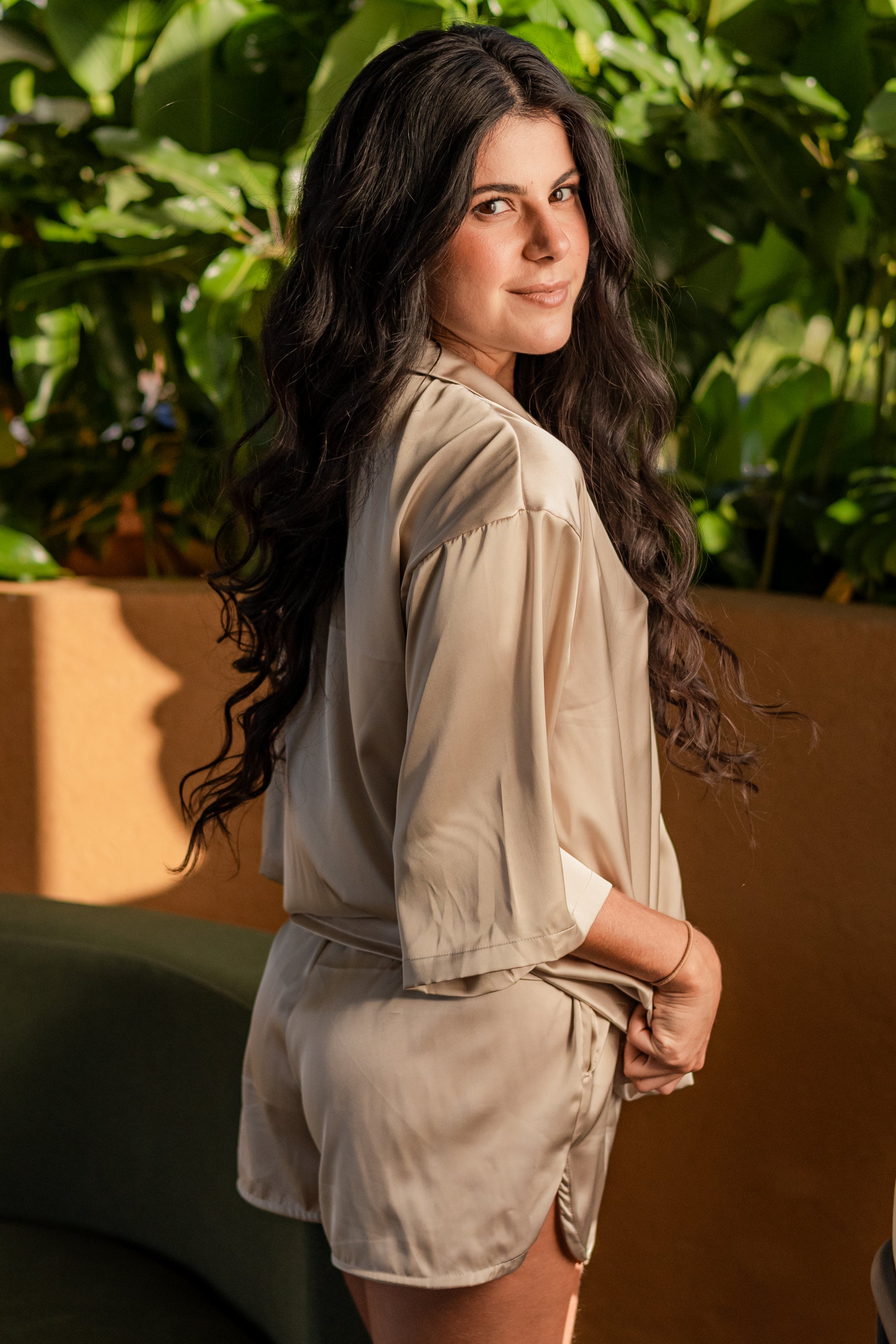 Champagne Short Pijama Set