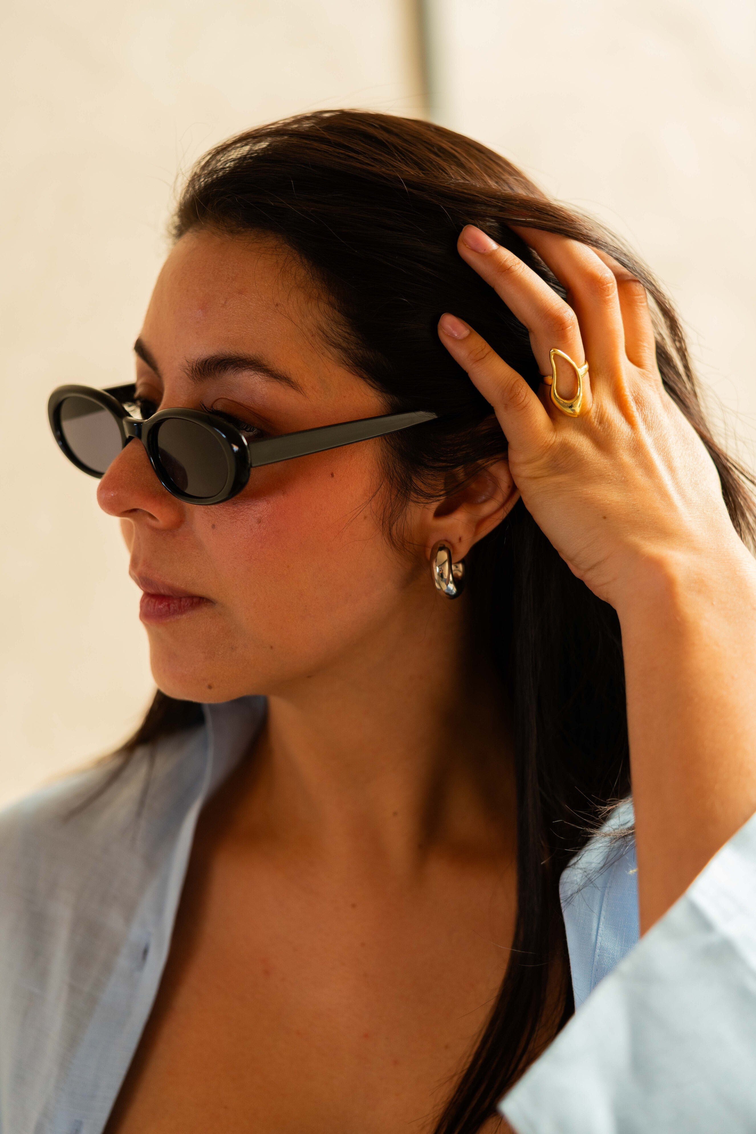 Aretes Órbita Plateado