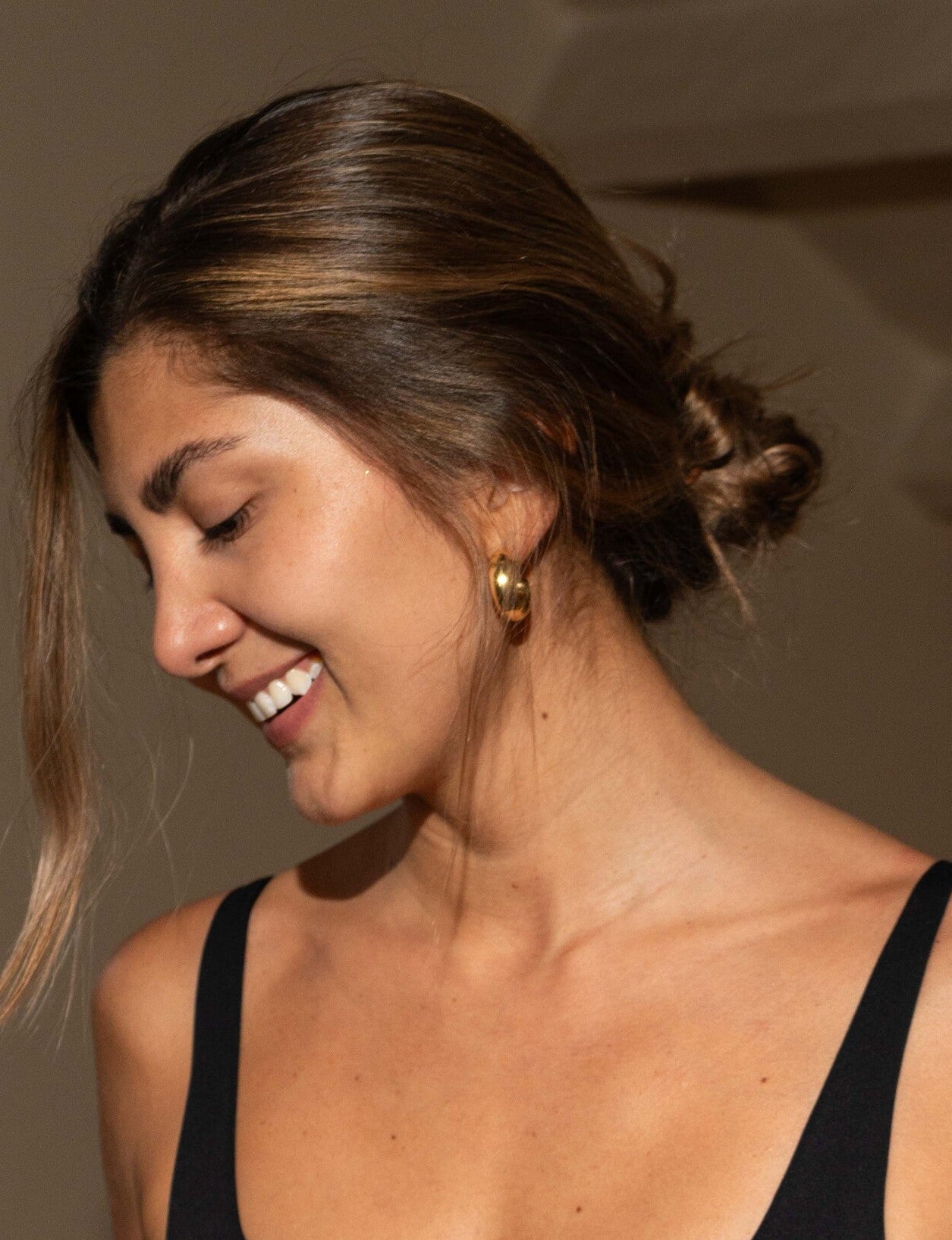 Aretes Órbita Dorado