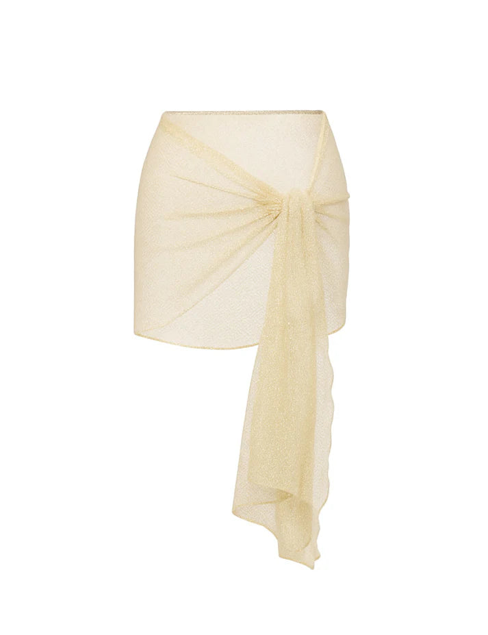 Pareo Corto Rayo Crema