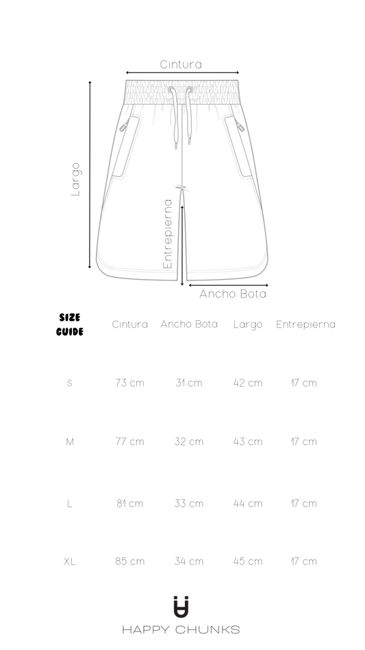 Pantaloneta Sol Azul Teddy a rayas con cintura elástica, malla interna, bolsillos laterales y traseros