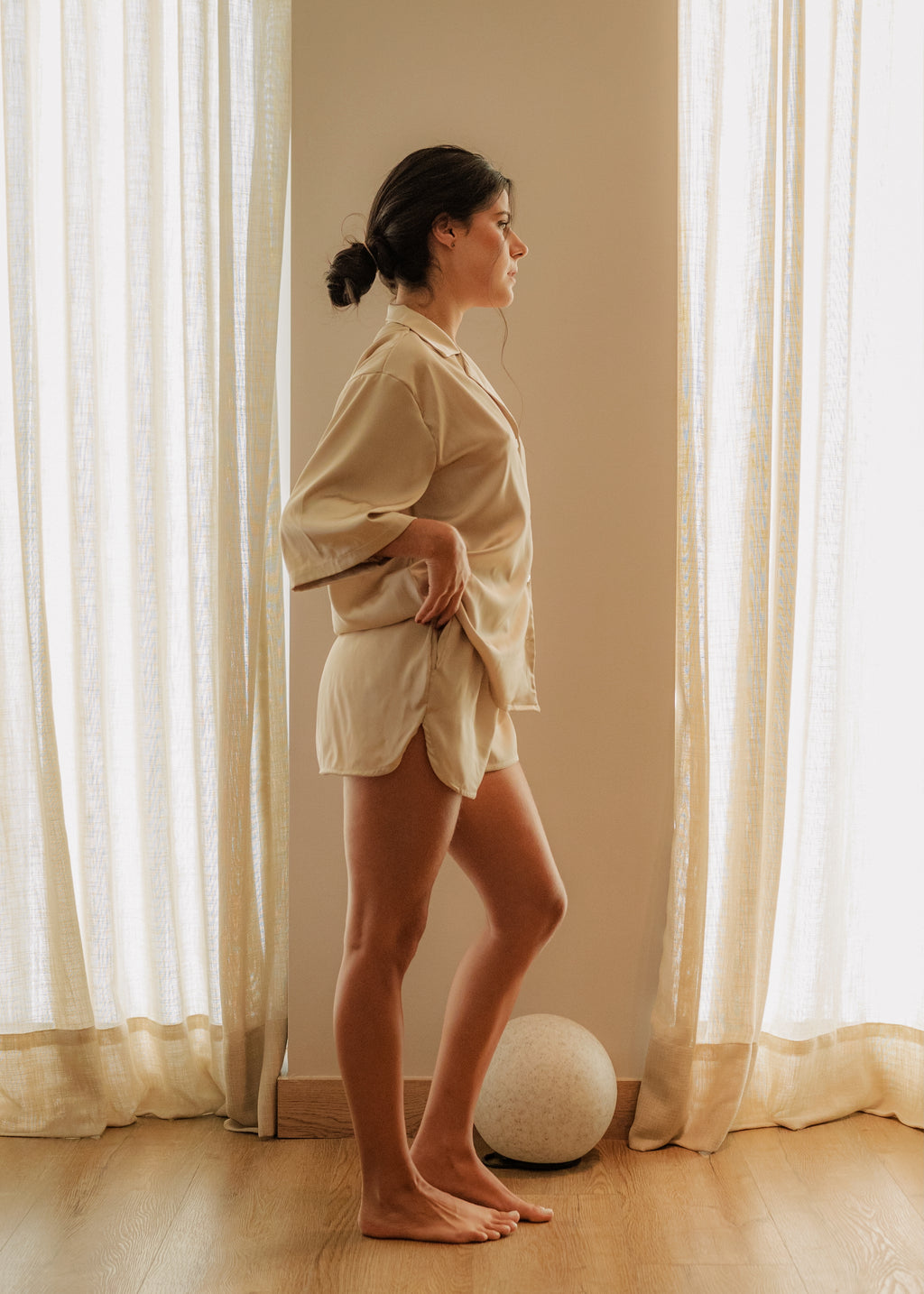 Champagne Short Pijama Set