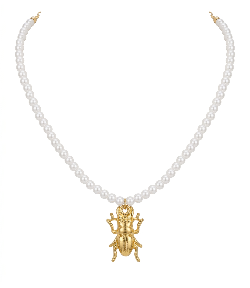 Cadena Perla Sagrada - Escarabajo