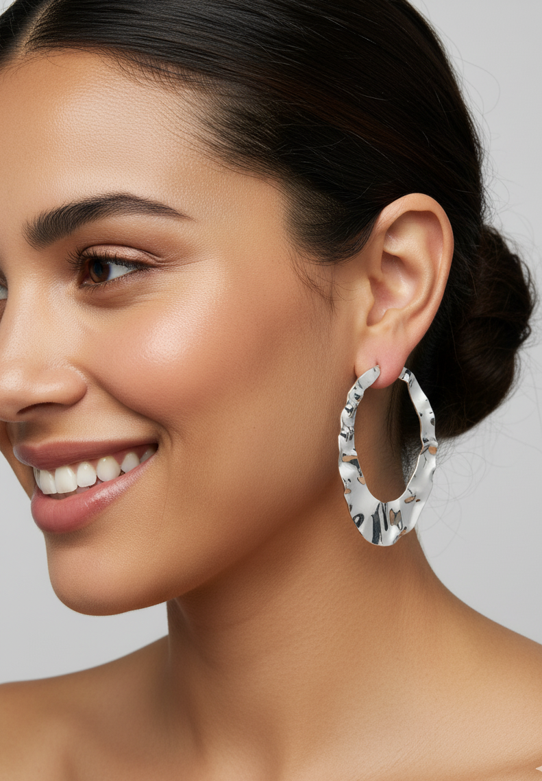 Candongas Olas plateadas