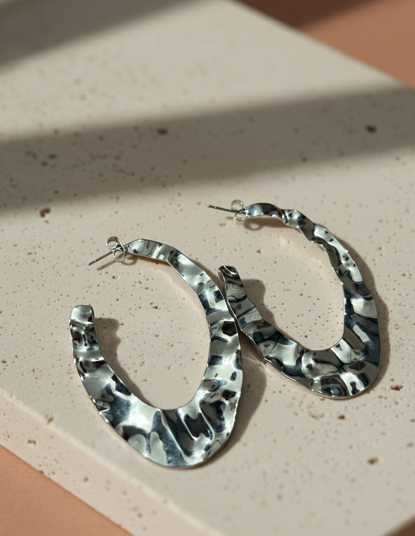 Candongas Olas plateadas