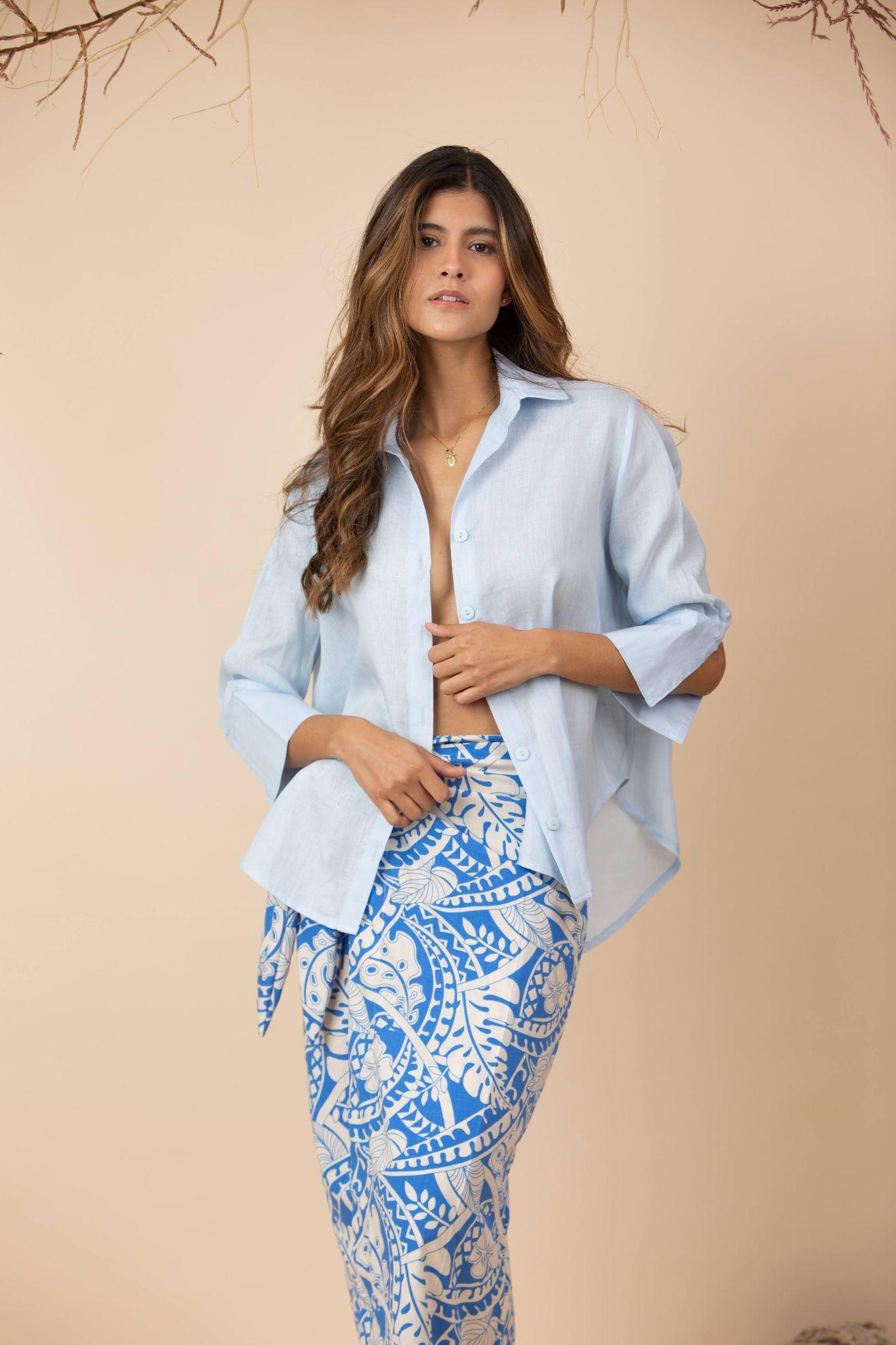 Malala Blouse Baby Blue