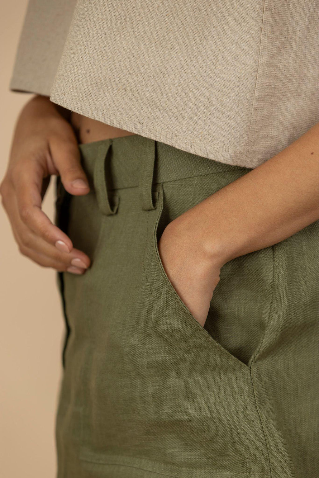 Cala Mini Skirt Verde Oliva