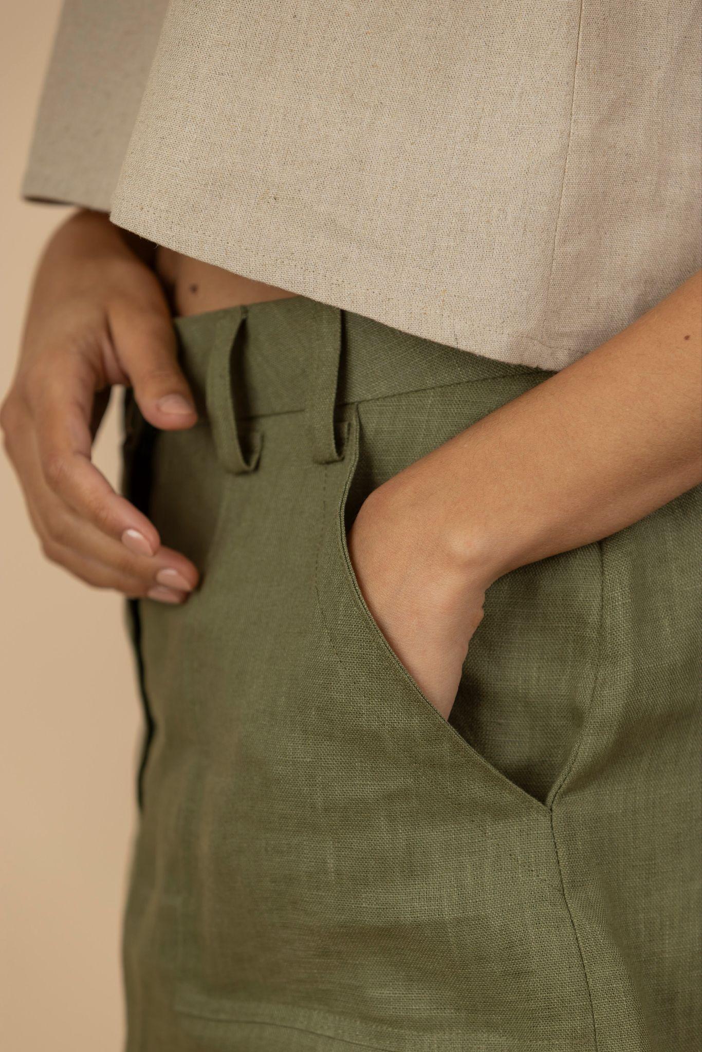 Cala Mini Skirt Verde Oliva